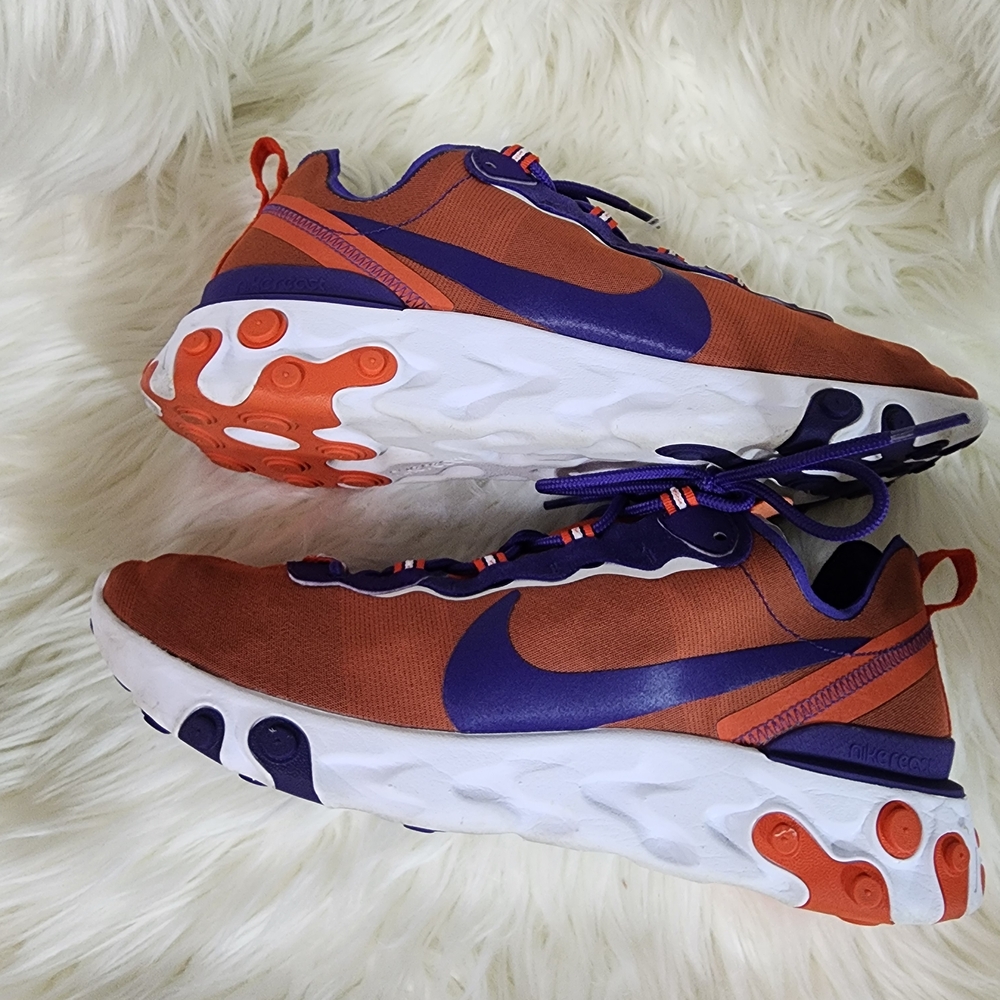 Nike Clemson Orange and Purple Athletic Shoes - Picture 5 of 7